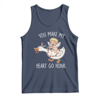 You Make My Heart Go Honk Tank Top Funny Valentine Goose - Wonder Print Shop