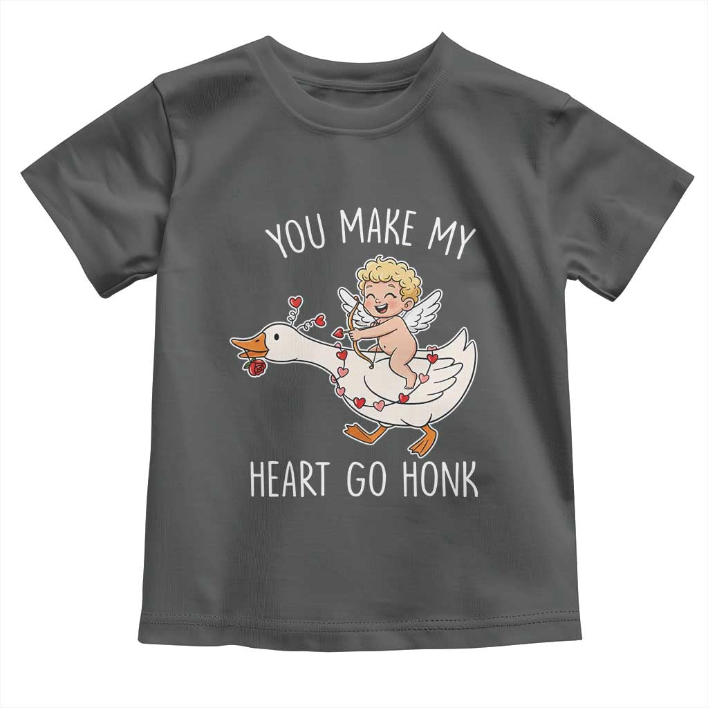 You Make My Heart Go Honk Toddler T Shirt Funny Valentine Goose - Wonder Print Shop