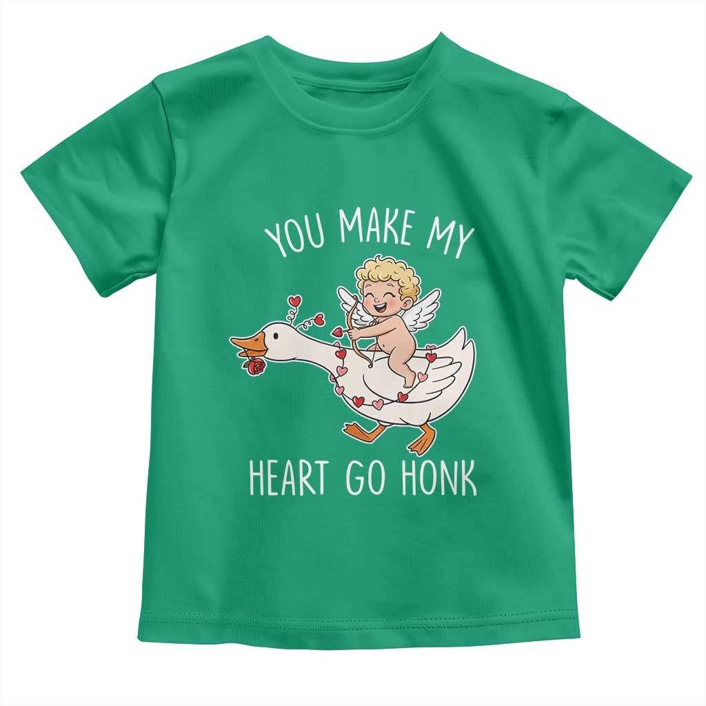 You Make My Heart Go Honk Toddler T Shirt Funny Valentine Goose - Wonder Print Shop