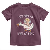 You Make My Heart Go Honk Toddler T Shirt Funny Valentine Goose - Wonder Print Shop