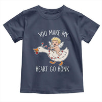 You Make My Heart Go Honk Toddler T Shirt Funny Valentine Goose - Wonder Print Shop
