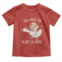 You Make My Heart Go Honk Toddler T Shirt Funny Valentine Goose - Wonder Print Shop