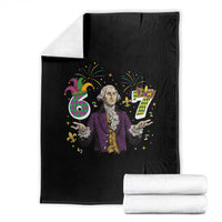 67 Mardi Gras Throw Blanket Funny Six Seven George Washington Meme