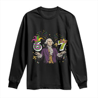 67 Mardi Gras Long Sleeve Shirt Funny Six Seven George Washington Meme