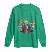 67 Mardi Gras Long Sleeve Shirt Funny Six Seven George Washington Meme