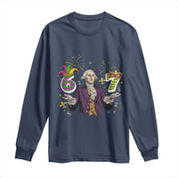 67 Mardi Gras Long Sleeve Shirt Funny Six Seven George Washington Meme