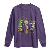 67 Mardi Gras Long Sleeve Shirt Funny Six Seven George Washington Meme