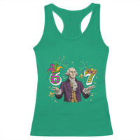 67 Mardi Gras Racerback Tank Top Funny Six Seven George Washington Meme