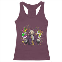 67 Mardi Gras Racerback Tank Top Funny Six Seven George Washington Meme