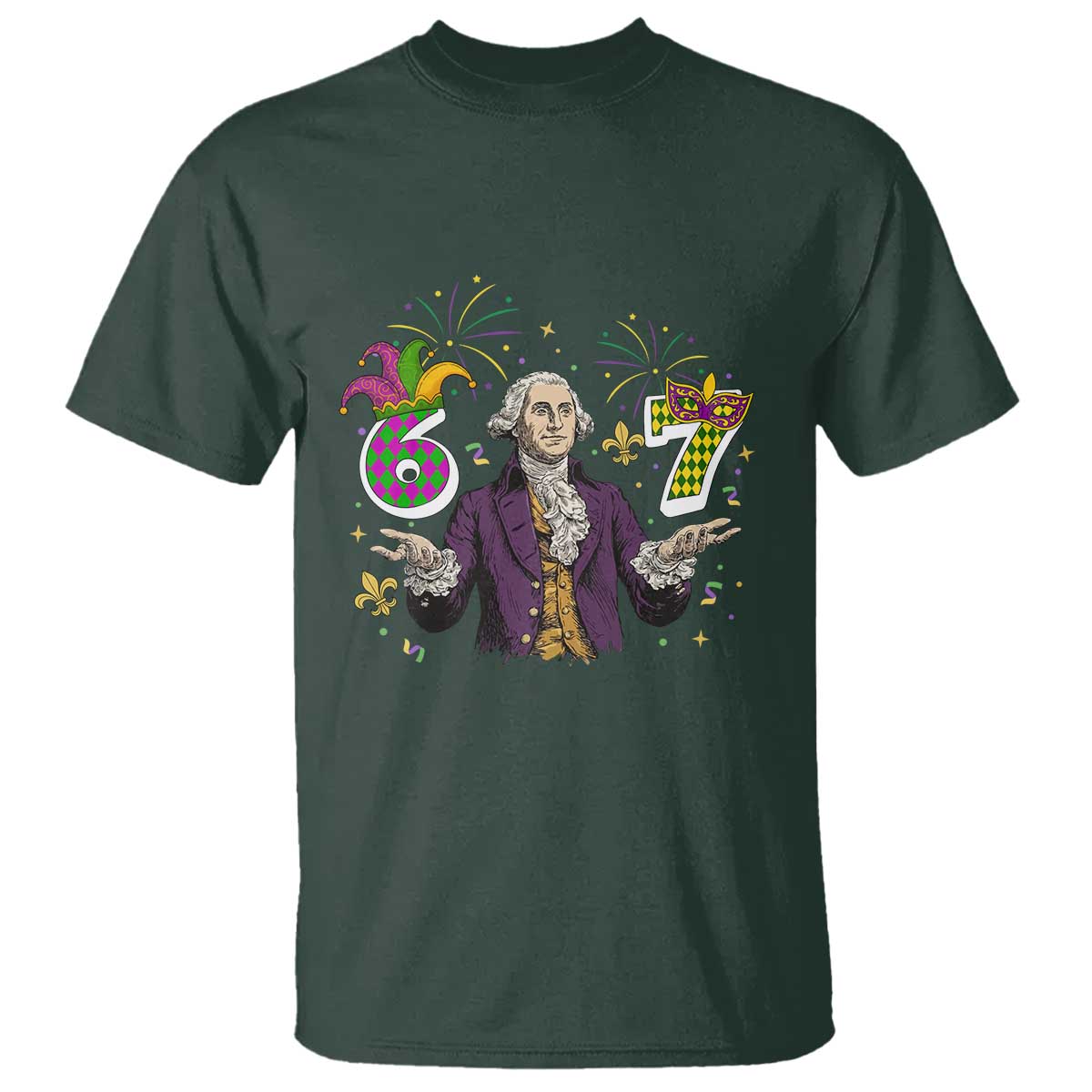 67 Mardi Gras T Shirt Funny Six Seven George Washington Meme