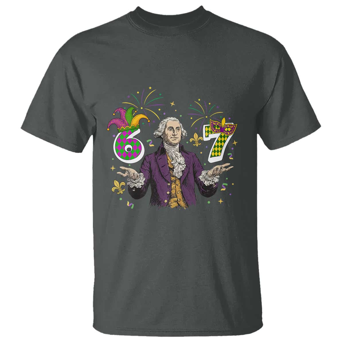 67 Mardi Gras T Shirt Funny Six Seven George Washington Meme