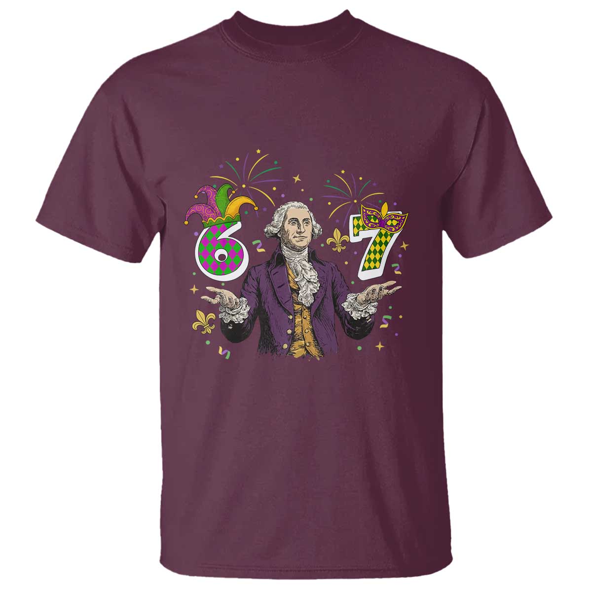 67 Mardi Gras T Shirt Funny Six Seven George Washington Meme