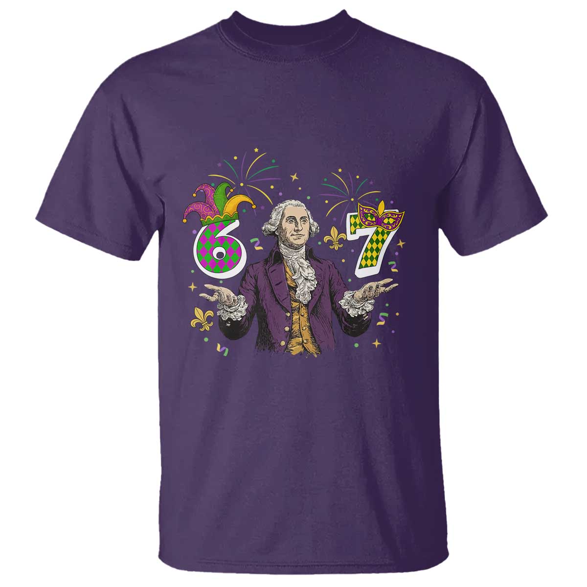 67 Mardi Gras T Shirt Funny Six Seven George Washington Meme