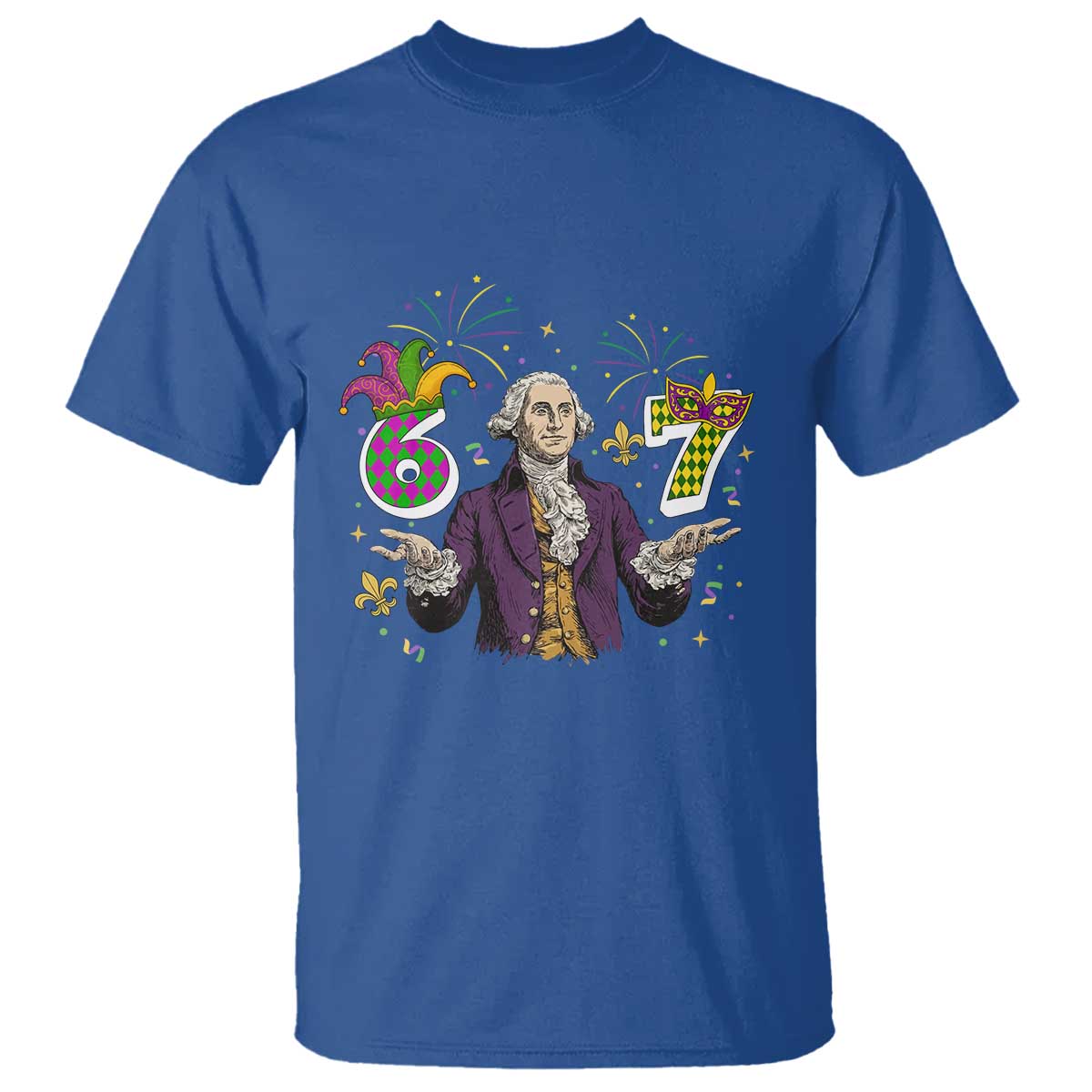 67 Mardi Gras T Shirt Funny Six Seven George Washington Meme