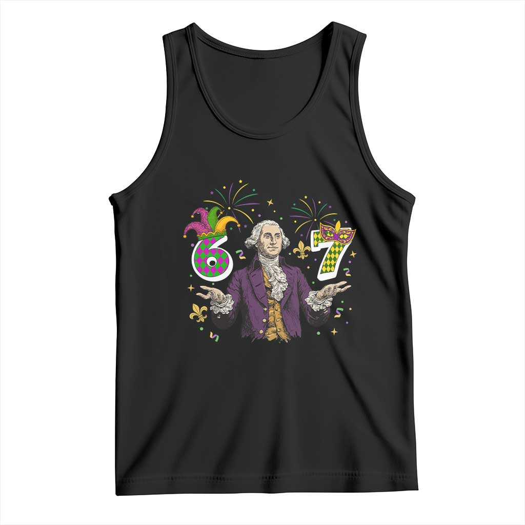 67 Mardi Gras Tank Top Funny Six Seven George Washington Meme