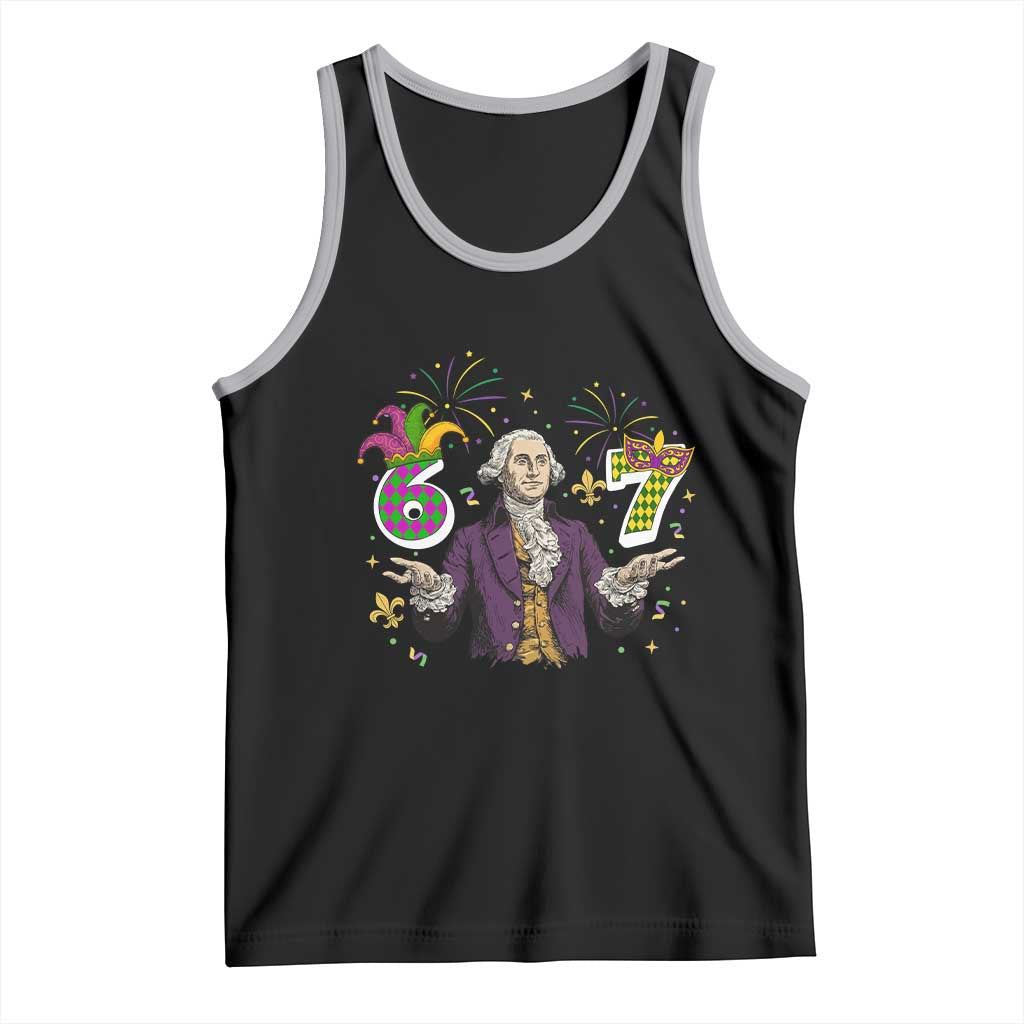 67 Mardi Gras Tank Top Funny Six Seven George Washington Meme