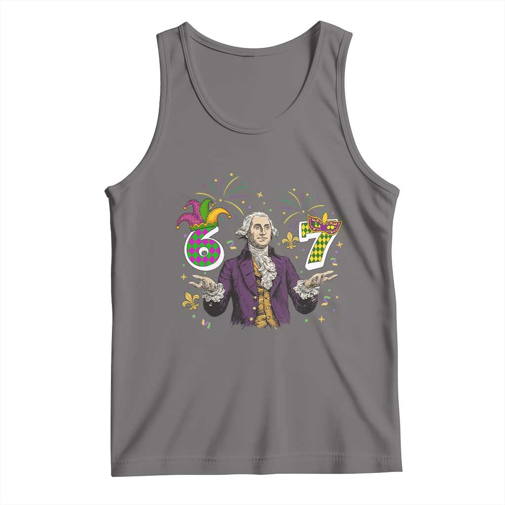 67 Mardi Gras Tank Top Funny Six Seven George Washington Meme