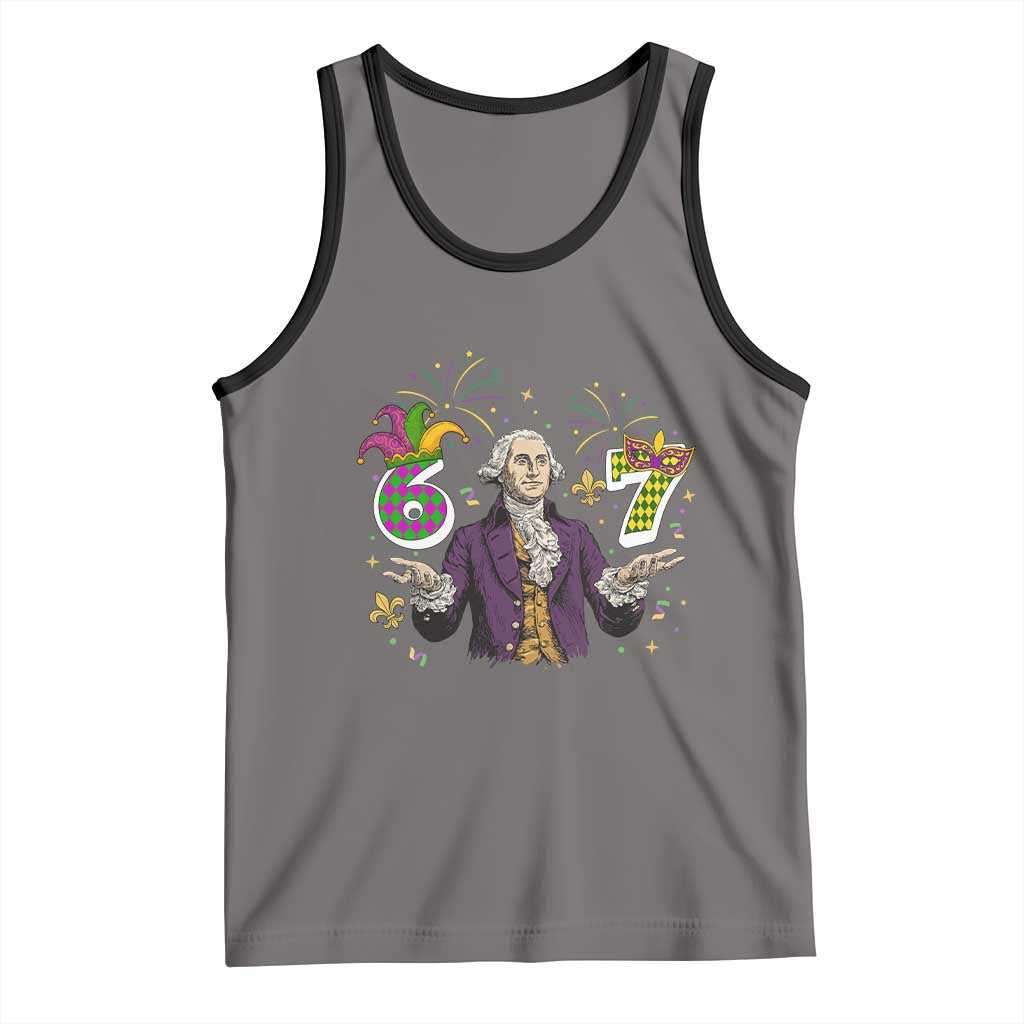67 Mardi Gras Tank Top Funny Six Seven George Washington Meme