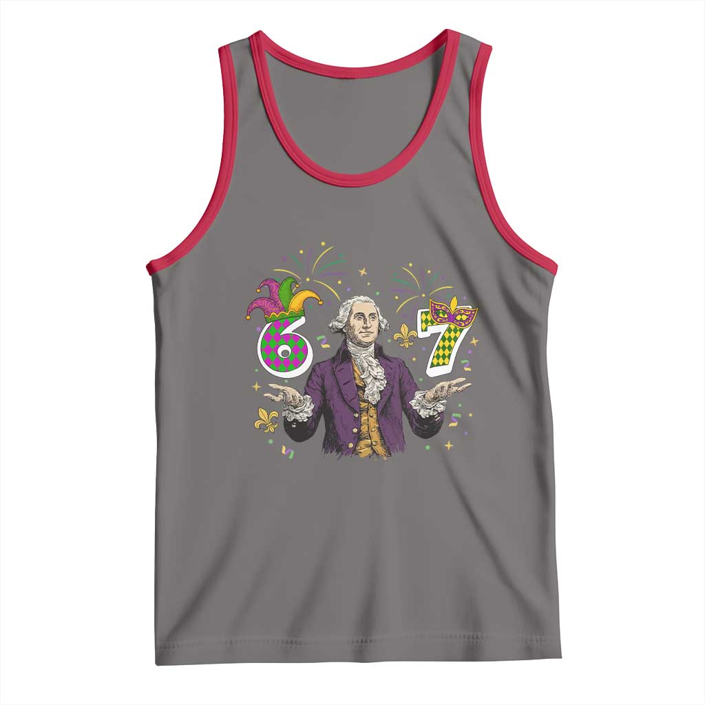 67 Mardi Gras Tank Top Funny Six Seven George Washington Meme