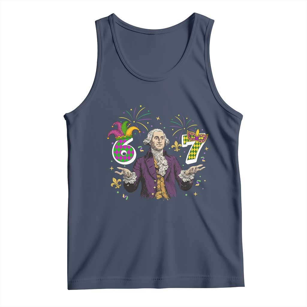 67 Mardi Gras Tank Top Funny Six Seven George Washington Meme