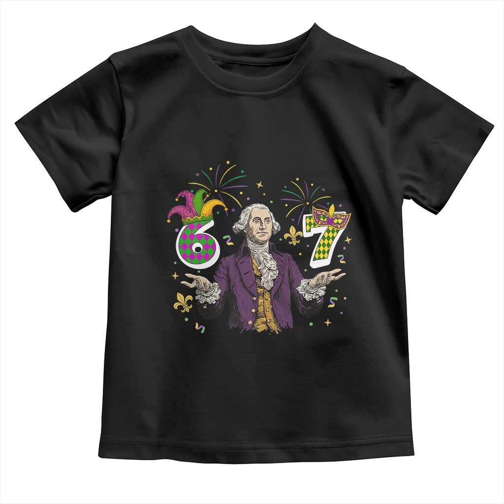 67 Mardi Gras Toddler T Shirt Funny Six Seven George Washington Meme