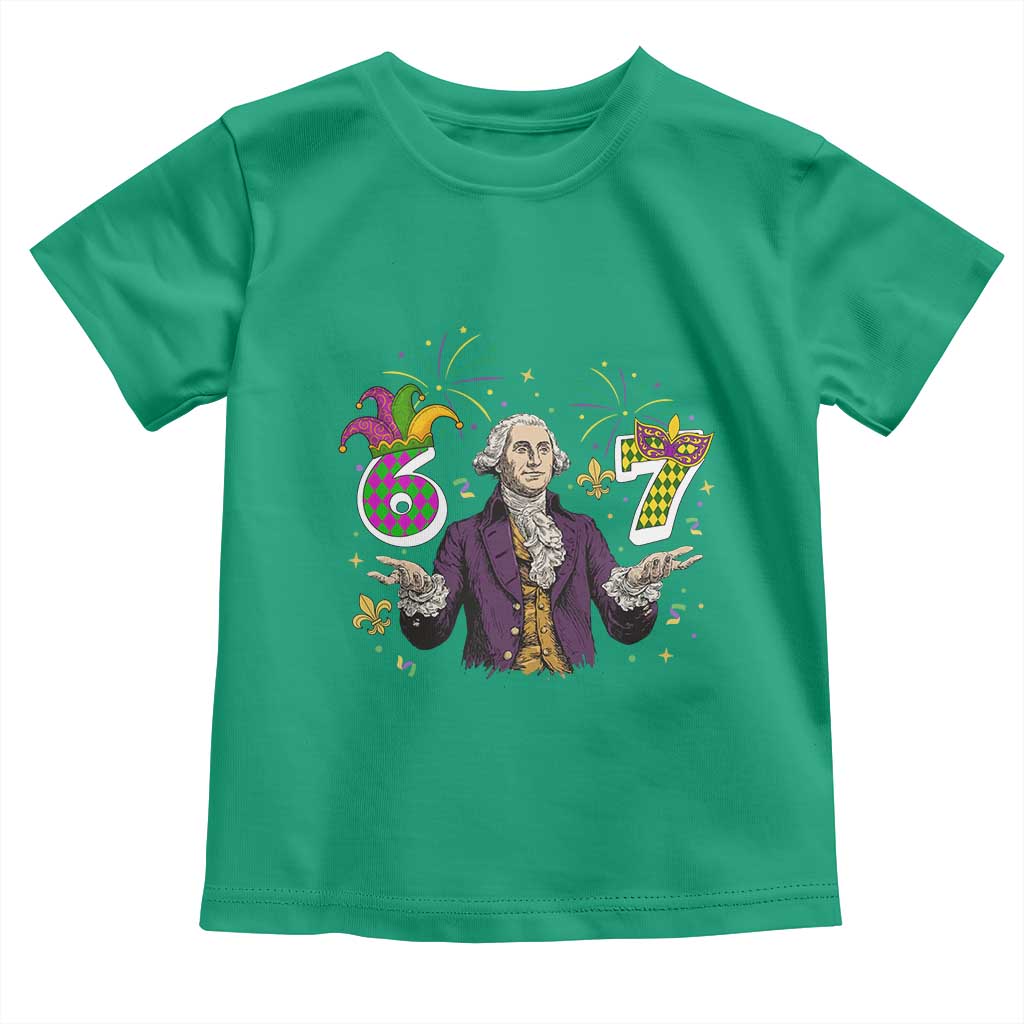 67 Mardi Gras Toddler T Shirt Funny Six Seven George Washington Meme