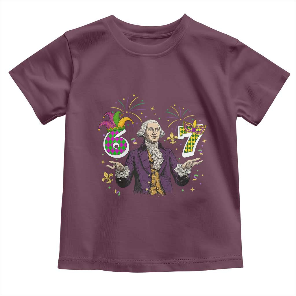 67 Mardi Gras Toddler T Shirt Funny Six Seven George Washington Meme