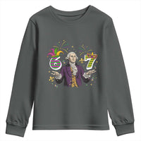 67 Mardi Gras Youth Sweatshirt Funny Six Seven George Washington Meme