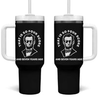 Abraham Lincoln Quote Tumbler With Handle That Is So Four Score And Seven Years Ago