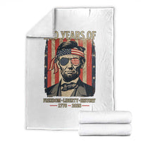 Abraham Lincoln Freedom Retro Throw Blanket 250 Years of Freedom Liberty History