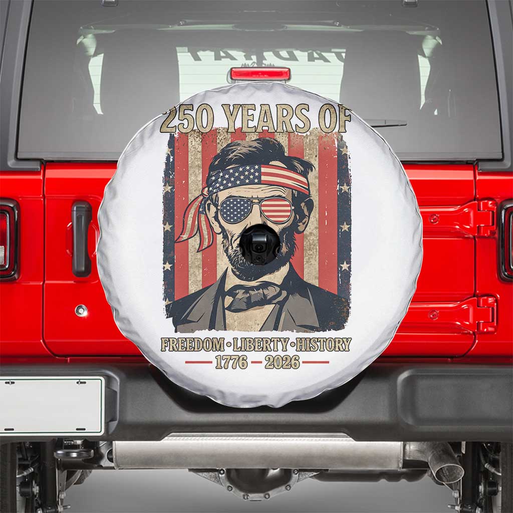 Abraham Lincoln Freedom Retro Spare Tire Cover 250 Years of Freedom Liberty History