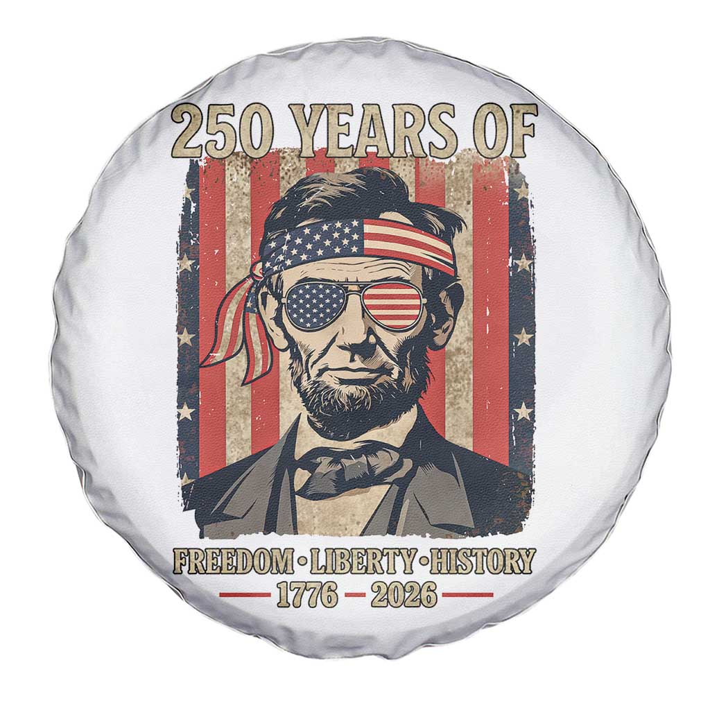 Abraham Lincoln Freedom Retro Spare Tire Cover 250 Years of Freedom Liberty History