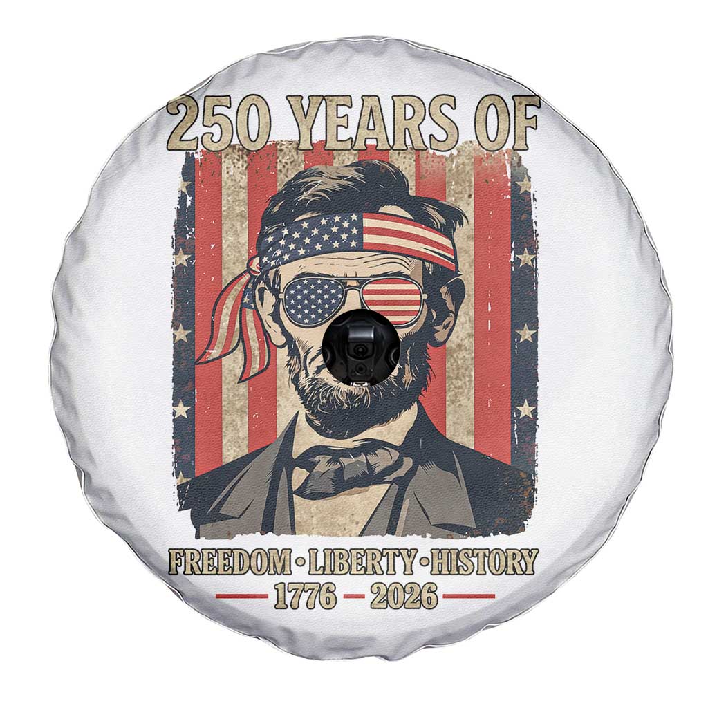 Abraham Lincoln Freedom Retro Spare Tire Cover 250 Years of Freedom Liberty History