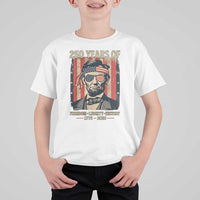 Abraham Lincoln Freedom Retro T Shirt For Kid 250 Years of Freedom Liberty History