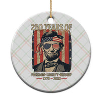 Abraham Lincoln Freedom Retro Ceramic Ornament 250 Years of Freedom Liberty History