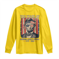 Abraham Lincoln Freedom Retro Long Sleeve Shirt 250 Years of Freedom Liberty History