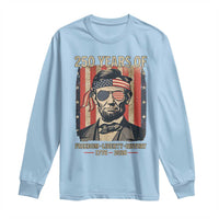Abraham Lincoln Freedom Retro Long Sleeve Shirt 250 Years of Freedom Liberty History