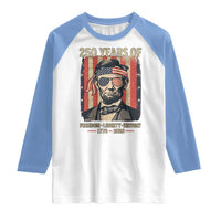 Abraham Lincoln Freedom Retro Raglan Shirt 250 Years of Freedom Liberty History
