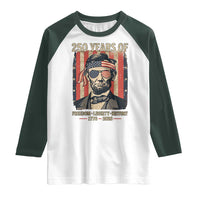 Abraham Lincoln Freedom Retro Raglan Shirt 250 Years of Freedom Liberty History