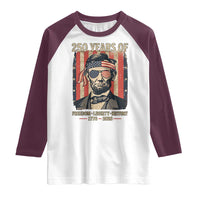 Abraham Lincoln Freedom Retro Raglan Shirt 250 Years of Freedom Liberty History