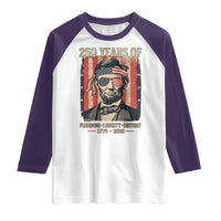 Abraham Lincoln Freedom Retro Raglan Shirt 250 Years of Freedom Liberty History