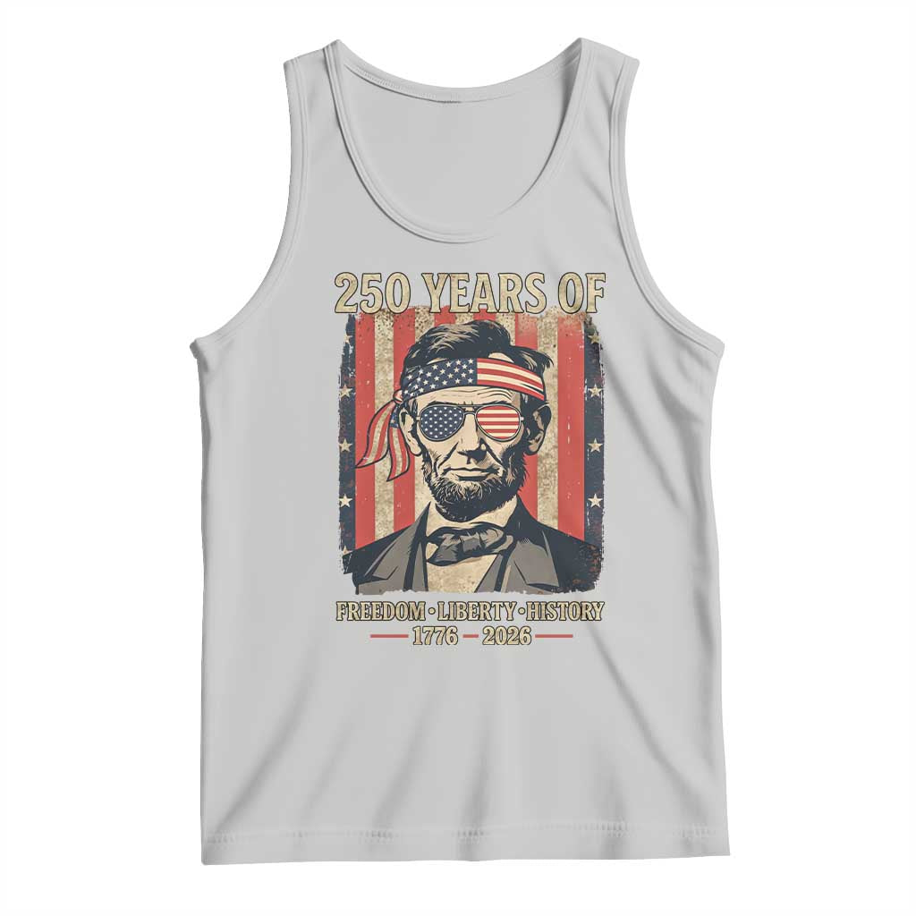 Abraham Lincoln Freedom Retro Tank Top 250 Years of Freedom Liberty History