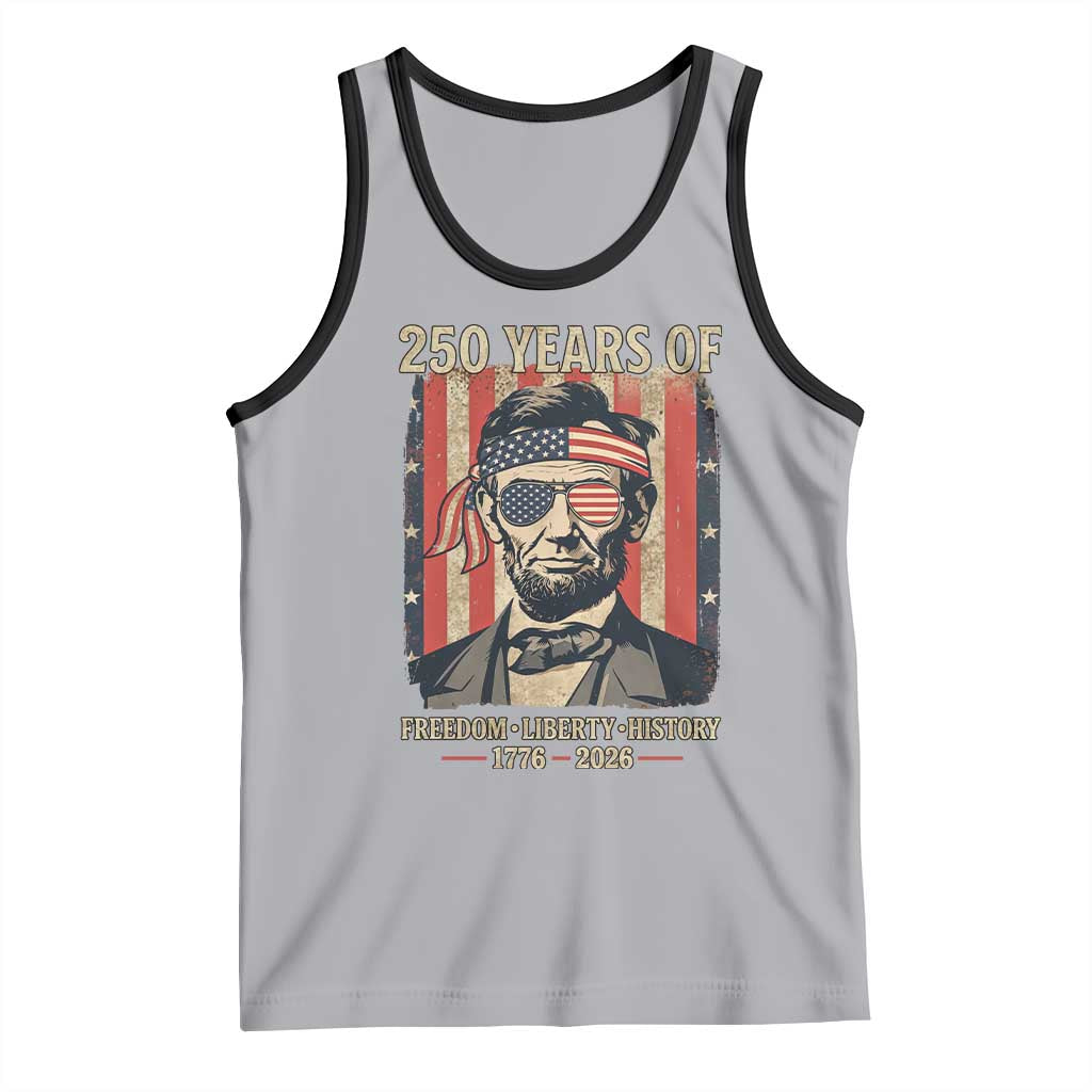 Abraham Lincoln Freedom Retro Tank Top 250 Years of Freedom Liberty History