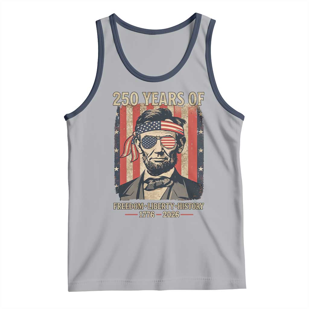 Abraham Lincoln Freedom Retro Tank Top 250 Years of Freedom Liberty History