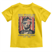 Abraham Lincoln Freedom Retro Toddler T Shirt 250 Years of Freedom Liberty History