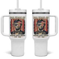 Abraham Lincoln Freedom Retro Tumbler With Handle 250 Years of Freedom Liberty History