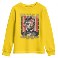 Abraham Lincoln Freedom Retro Youth Sweatshirt 250 Years of Freedom Liberty History