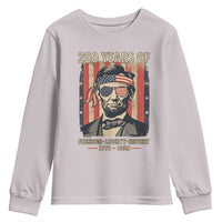 Abraham Lincoln Freedom Retro Youth Sweatshirt 250 Years of Freedom Liberty History