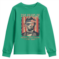 Abraham Lincoln Freedom Retro Youth Sweatshirt 250 Years of Freedom Liberty History