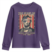 Abraham Lincoln Freedom Retro Youth Sweatshirt 250 Years of Freedom Liberty History